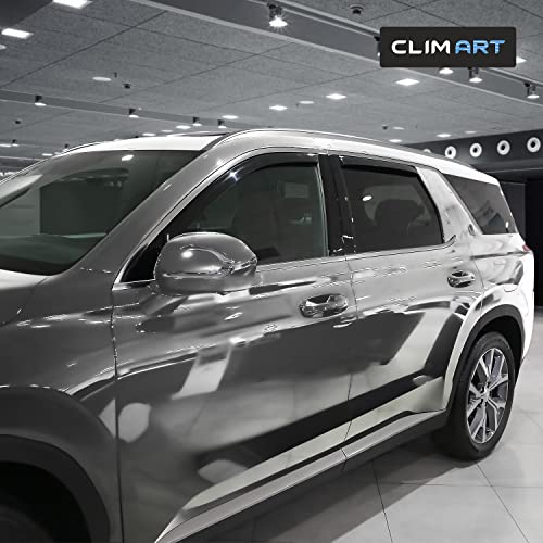 Image of CLIM ART in-Channel Incredibly Durable Rain Guards for Hyundai Palisade 2020-2025, Original Window Deflectors, Vent Window Visors, Vent Deflector, 4 pcs. - 621314