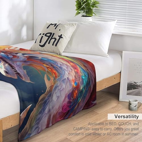 Couverture dragon de flannel douce d'une qualité d'exception