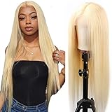 Hot Star HD 613 Blonde Lace Closure Wigs 4x4 613 Blonde Lace Front Wigs Human Hair 4x4 Blonde 613 Straight Frontal Human Hair Wigs for Women Natural Hairline 30 Inch