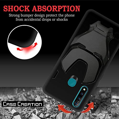 Image of COVERLY Official 3D Touch Feel Trending Avengers Logo Mask Soft Rugged Grip Silicone Iron Man Super Power Cartoon Movie Engraved Silicone Matte Back Cover for Vivo Z1 Pro -HD Black Avenger