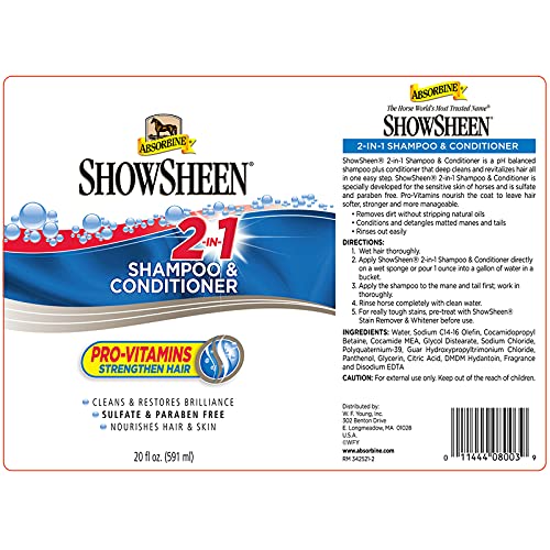 Absorbine 428969 Shampooing et après-shampoing 2 en 1 591 ML