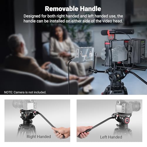 Image of NEEWER 74 Inch Pro Video Tripod with Fluid Head, QR Plate Compatible with DJI RS Gimbals Manfrotto, Durable Camera Tripod with Telescopic Handle Scaled Base for DSLR, Max. Load 17.6 lb /8 kg, TP74
