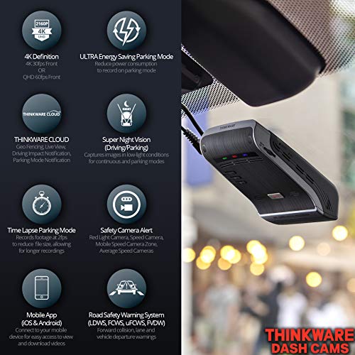 Thinkware U1000 Dash Cam -4K UHD 2160p Front Car Dash Camera with Built-in Wi-Fi & GPS, Super Night Vision & Hardwire… - Image 5