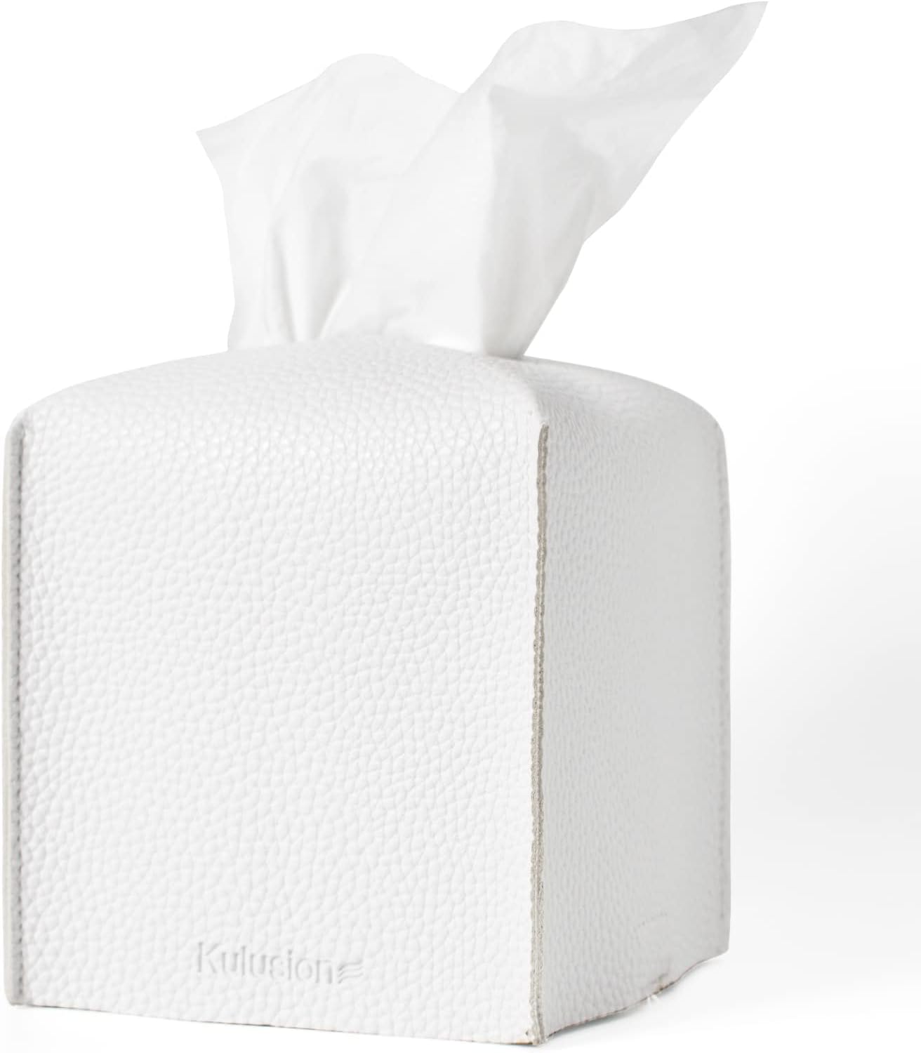 kulusion Tissue Box Cover, White Tissue Paper Covers Square for Tissues