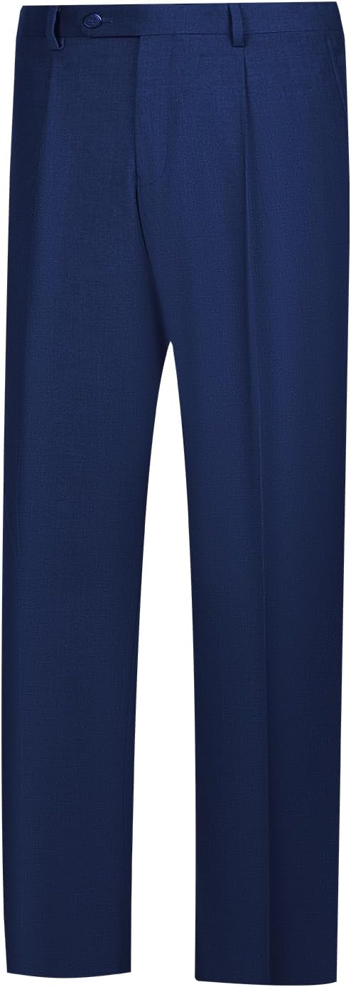 Men's 2 Piece Suits Classic Fit Single Breasted 2 Buttons Business Wedding Suit Jacket Blazer & Pleated Pants Set