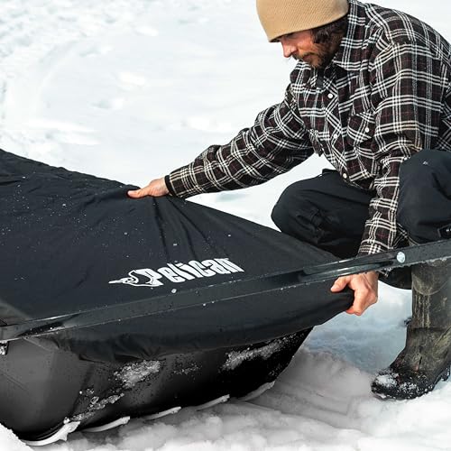 Pelican Trek Sport 94 - Utility Sled Comes with Set of Runners and Tow Hitch - Carry Up to 500 lb - Black