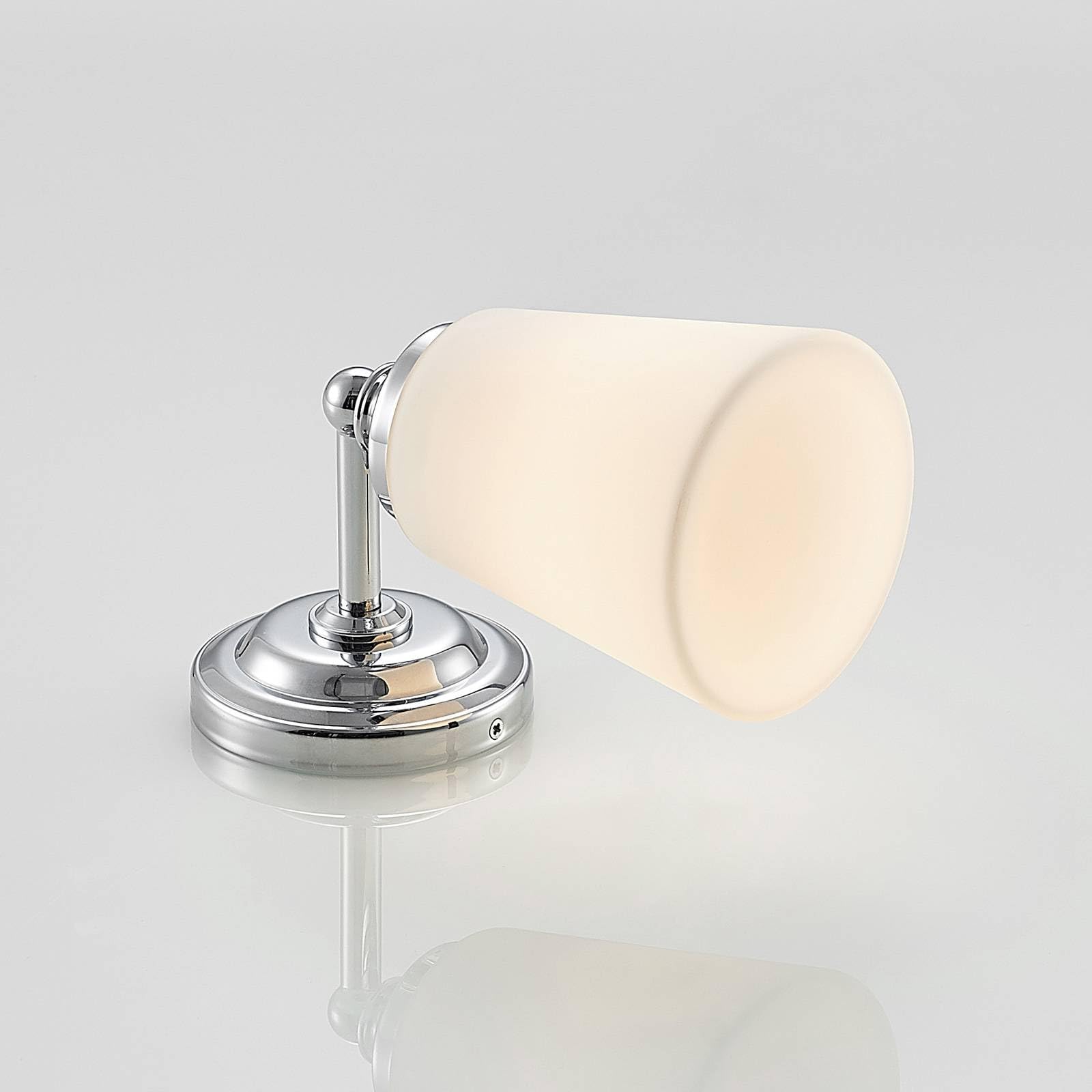 Arcchio Applique Murale Mahdi à intensité variable Argent Verre Salle de bain E14 Luminaire WC
