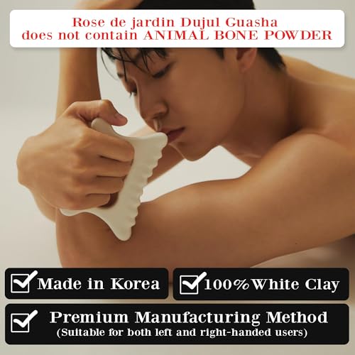 ROSE DE JARDIN Ceramic Gua Sha, Face&Body Guasha, Korean Gausha, Face Lift, Muscle Relief Massage Board, Skin Care Gift for Men Women - Image 6