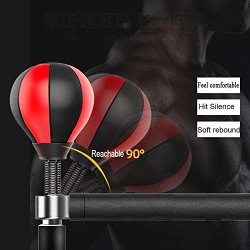 Stands 2 in 1 Boxing Punching Bag Vertical 360° Rotating Reflection Height Adjustable Household Dodge Trainer Children Adult Boxing Ball - Thumbnail 4