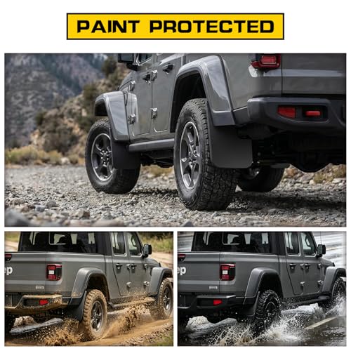 Image of Mud Flaps Splash Guards for 2020-2026 Jeep Gladiator JT, 4PCS