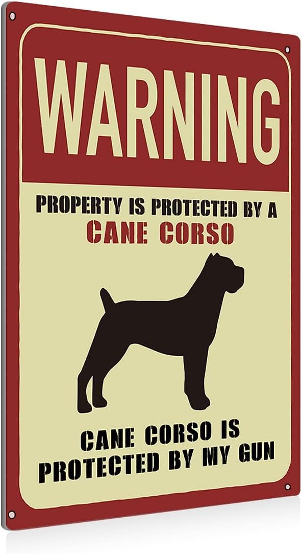 Cane Corso Vintage Metal Tin Sign Posters Wall Art Aluminum Sign For Cafe Bar Garden Home Bathroom Decoration 12x8 inch