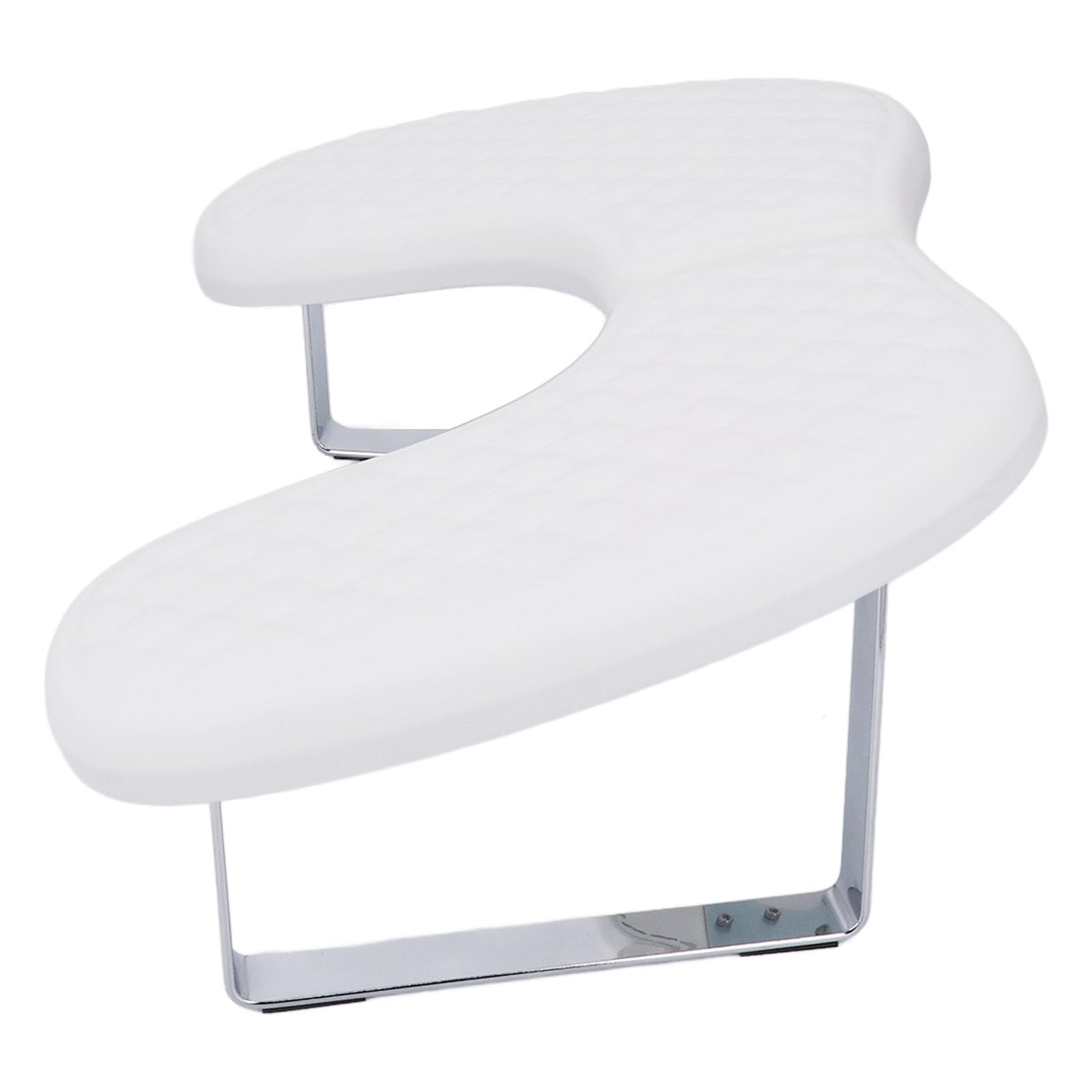 Generic Reposabrazos para Uñas, Cojín en Forma de U de PU Suave, Reposamanos Desmontable para Manicura Nail Techs, 2 Unidades (WHITE)