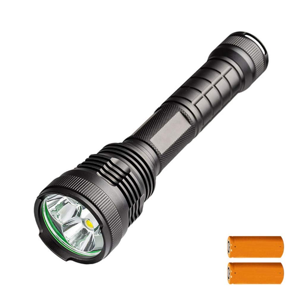 HMTE Torcia LED Lanterna 3 * 50 Torcia Lanterna Caccia Lampada Impermeabile Torcia Esterna 26650, Torce (B)