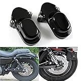 Black Rear Axle Nut Cover Bolt Cap Kit Fork Tube Cap For Harley Sportster XL 883 1200 48 2005-2015(Pack 2)