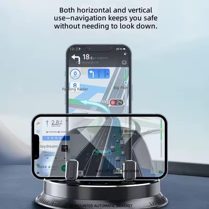 Image of A11 Car Mobile Phone Holder 360 Degree Rotation Automatic Clamping Dashboard Windshield Mount for Smartphones