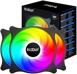 PCCOOLER 120mm Case Fan 3 Pack Magic Moon Series, PC-FX120 High Performance Cooling PC Fans - RGB Case Fans with Hydraulic Bearing - Low Noise Computer Fans for PC Case