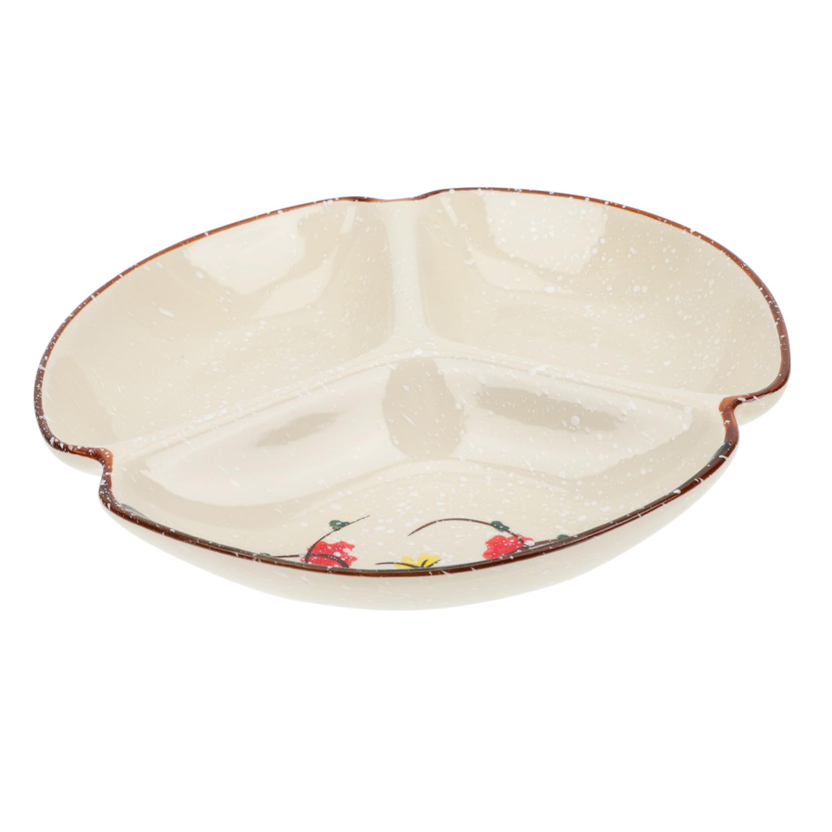 Assiette Divisée Céramique Plateau Multi-compartiments pour Snacks et Fruits Plateau Portion Contrôle pour Usage Domestique et Hôtelier Surface Lisse