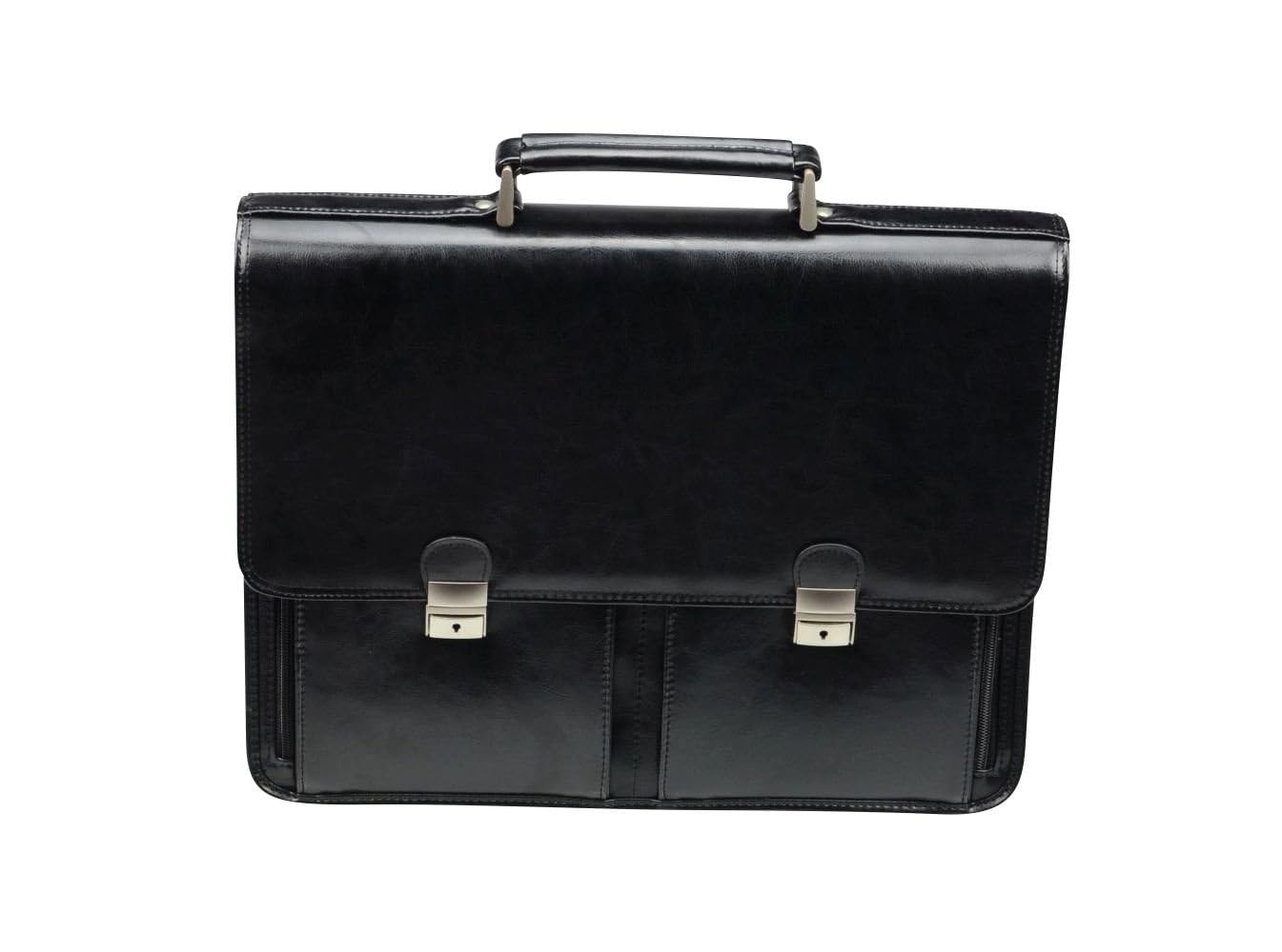 Alassio 47118 - Aktentasche Veneto, aus Lederimitat, ca. 42 x 32 x 15 cm, schwarz