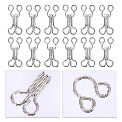 ABOOFAN 200 Pares de Costura Ganchos E Olhos Sutiã Invisível Fivelas de Botão Casaco Jaqueta Botões