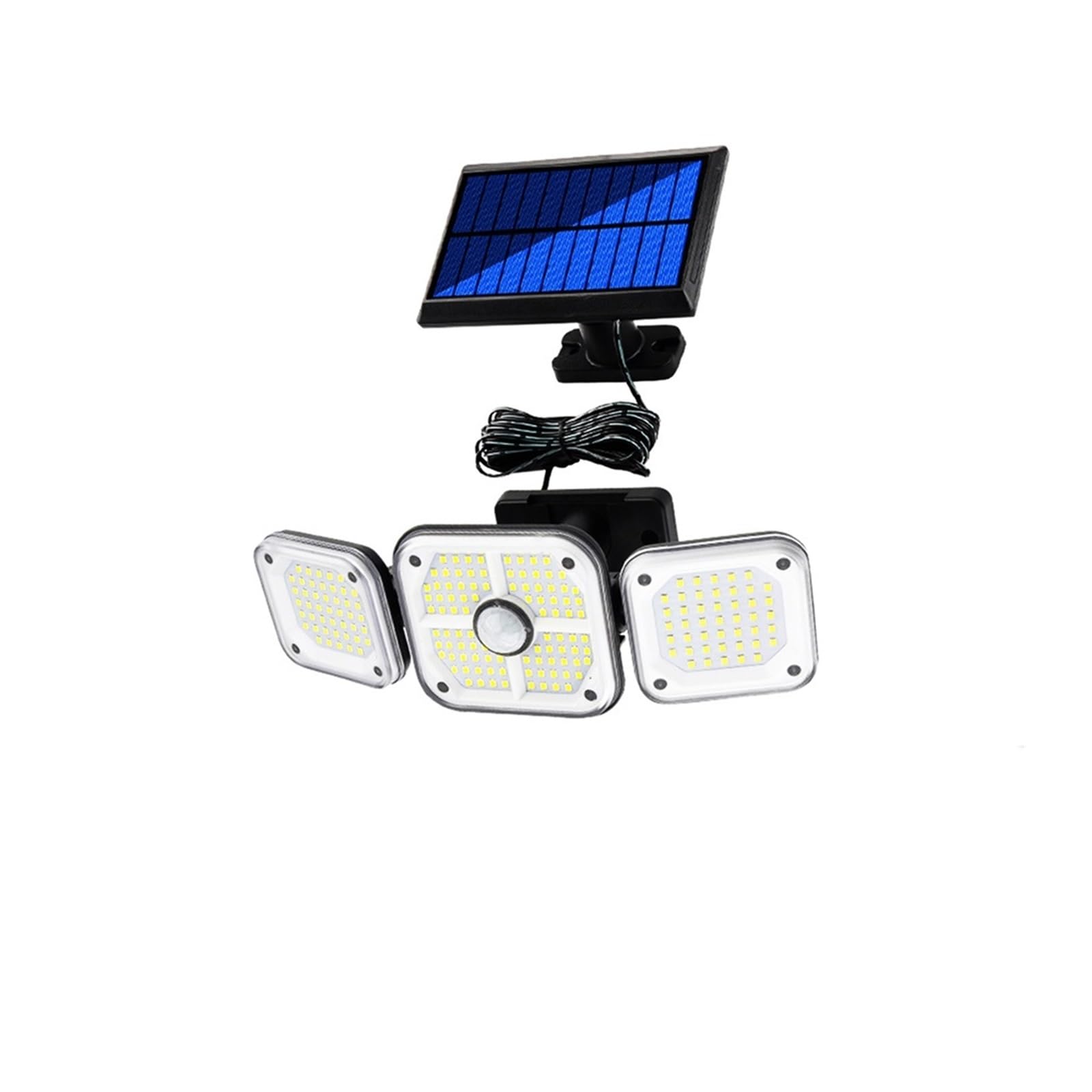 JOLIANE LED/COB Solar Street Light Multiple Head Wall-Mounted Motion Sensor Waterproof Integrated Outdoor Light Courtyard Road Lighting(186 LED)