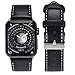 Produktbild Euler Echtes Leder Armband Kompatibel mit Apple Watch Band für iWatch Ultra und Series 8 7 6 SE (38/40/41mm, Schwarz)