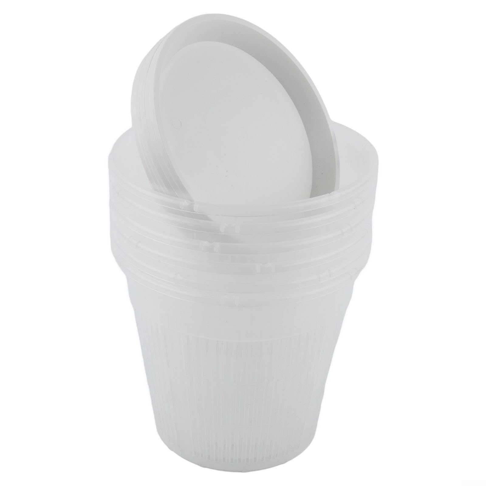 Przezroczyste plastikowe doniczki ze spodkami. Doniczki storczykami, 6 szt. 11 cm(16CM)