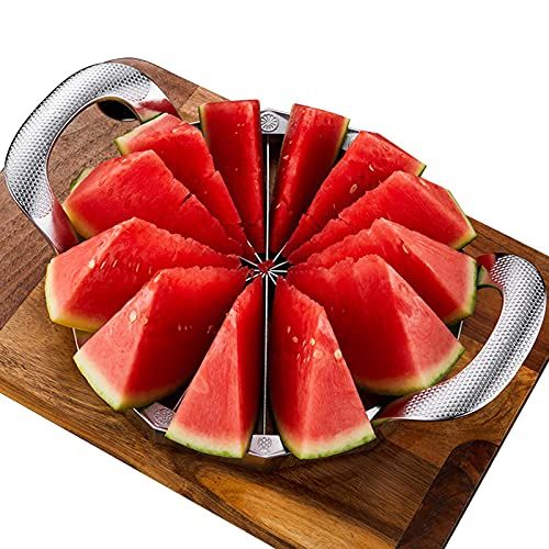 Limily Watermeloensnijder van roestvrij staal, fruitsnijder van roestvrij staal met antislip handvat, klein keukengereedschap voor watermeloen, cantaloupe, geurlamp - Image 6