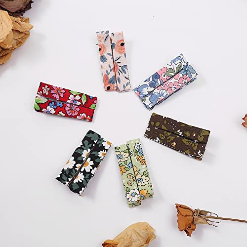Jiahang Baby Girl Hair Clips, 20Pcs Floral Printed Alligator Clips Set, Fully Lined Handmade Barrettes For Toddlers Teens School Girls(Floral Print A) #TOP3