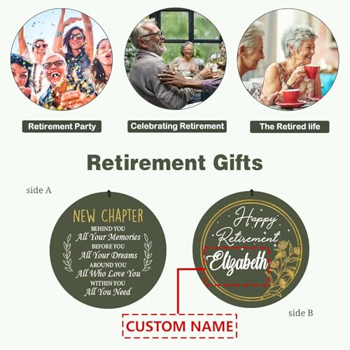 Image of ASTARIN Personalized Retirement Wind Chimes, 36inch Retirement Gifts for Woman /Man, Colleagues /Staff, Personalized Gifts Wind Chime for Retire, Decorative Wind Chimes Outdoor Decor