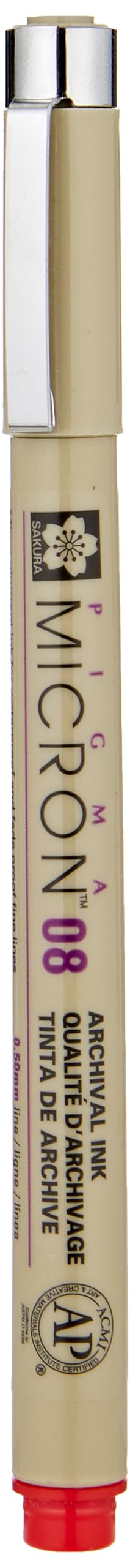 Sakura SAKXSDK08.19 Pigma Micron Pen, 0.50mm, Red