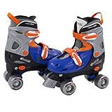 Chicago Boy's Adjustable Quad Roller Skate, Blue/Silver, Medium