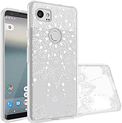 Google Pixel 2 XL Case,Topnow [Anti-Scratch PC + Shockproof Anti-Drop Soft TPU] Advanced Printing Pattern Phone Cases Glossy Drawing Design Cover for Google Pixel 2 XL(White Flower)
