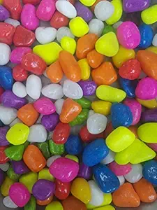 DEVU PARBAT ENTERPRISE Stone Glossy and Decorative Garden and Glass Pebbles (Multicolour) (1 Kg)