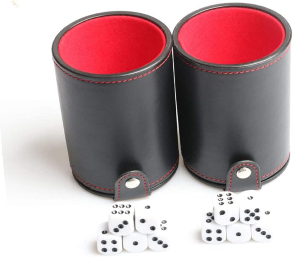 Toyvian 3pcs Box Dice Cup Lid Quiet Felt Dice Cup Storage Bar Stacking Two Game Box