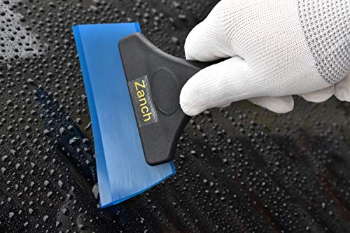 Zanch 1PCS Long Handle Squeegee,Car Window Tint Kit,Vehicle Graphics Decal Scraper,Auto Vinyl Film Wrap Tool,Windshield Wiper,Home Clean Tool,Shower Scraper Non-Slip Handle Silicone Rubber Scraper (1)