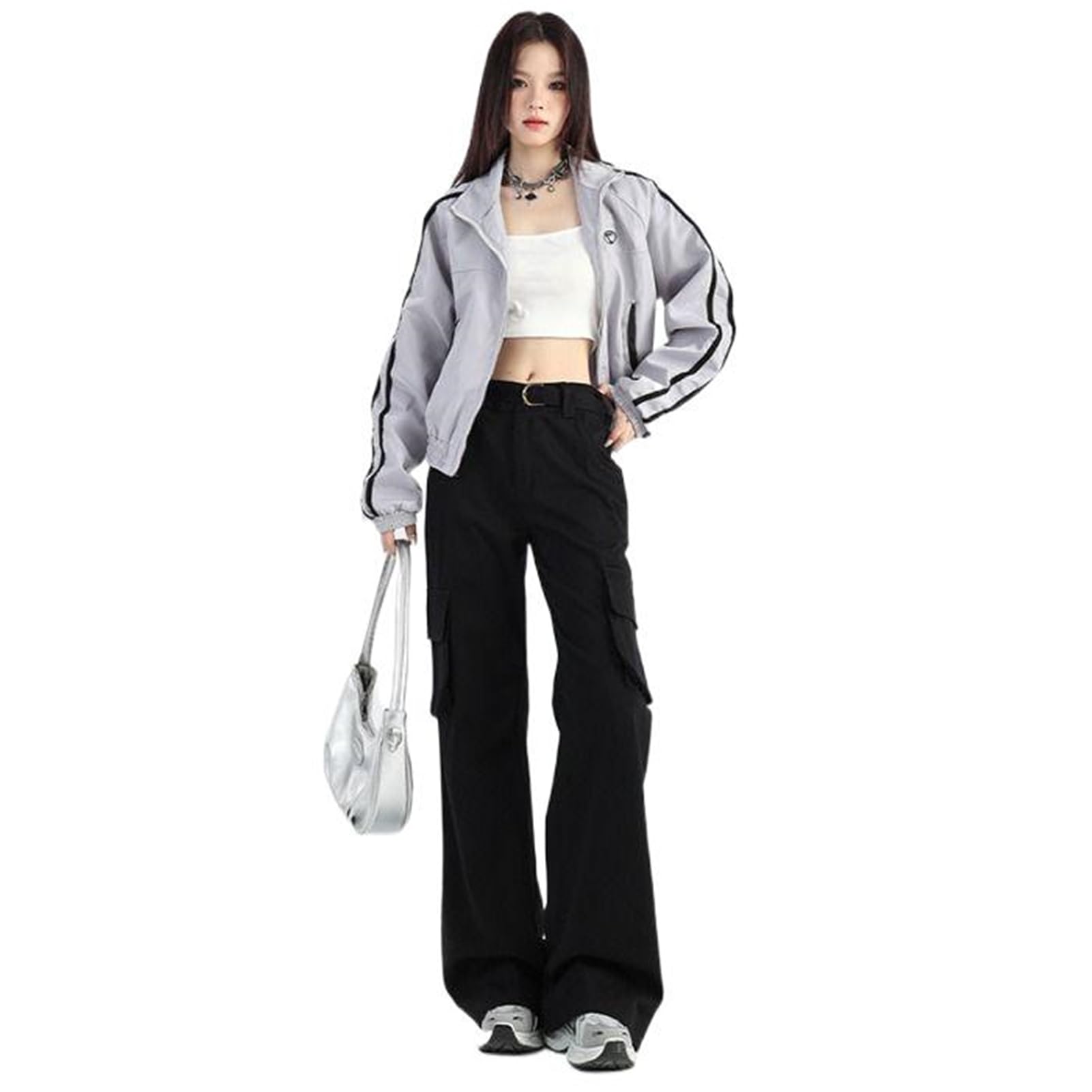 Salopette retrò Americana, Pantaloni Casual Autunnali e Invernali da Donna