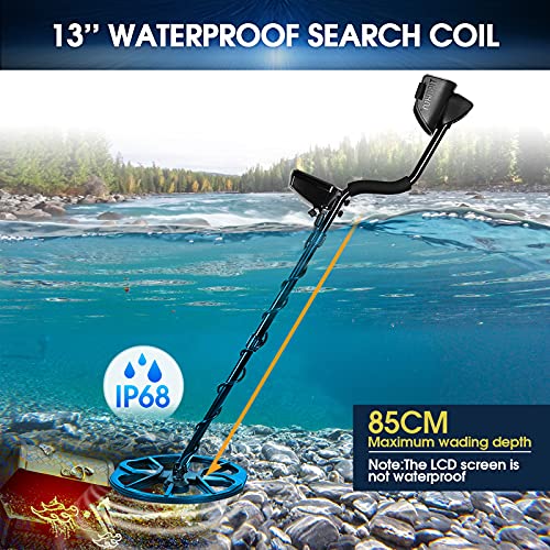 HOOMYA Professionele metaaldetector, 33 cm grote waterdichte zoekspoel voor diepere detectie, detector met hoge… - Image 4