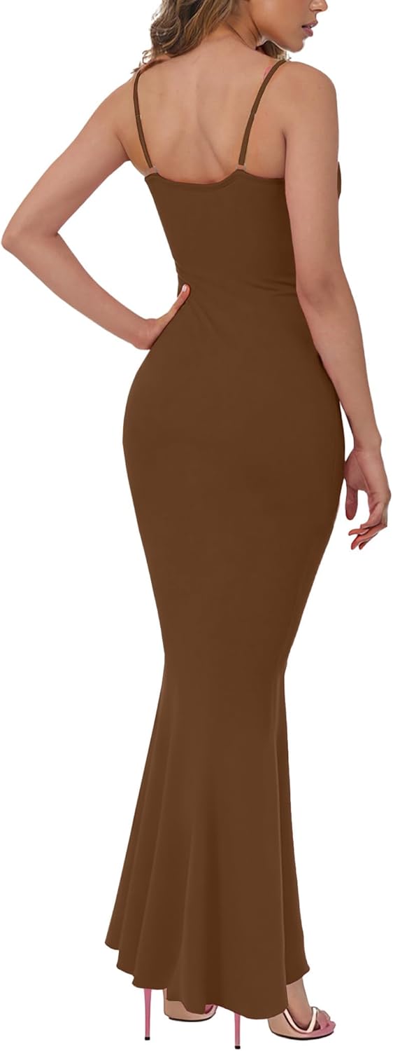 Buauty Womens Summer Dress Bodycon Maxi Dress Sleeveless Casual Long Dresses 2026 Spaghetti Strap Slip Elegant Evening Party - Image 2