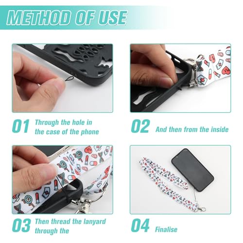 BIVOFU 2 X Id Lanyards, Lanyard Cute Pattern, Strap Badge Lanyards, Lanyard with Key Chain, Umhängeband Mit Schlüsselbund, Stilvolles Lanyard Mit Sicherem Clip Und Sanitärinstrument Design
