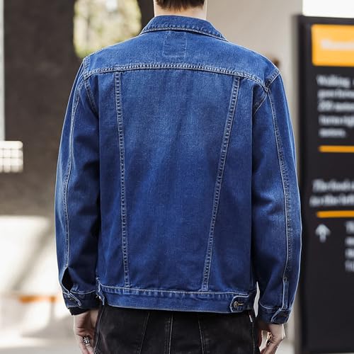 Maiyifu-GJ Men's Ripped Distressed Slim Fit Denim Jacket Fashion Vintage Biker Jean Jackets Cotton Lightweight Trucker Coat3
