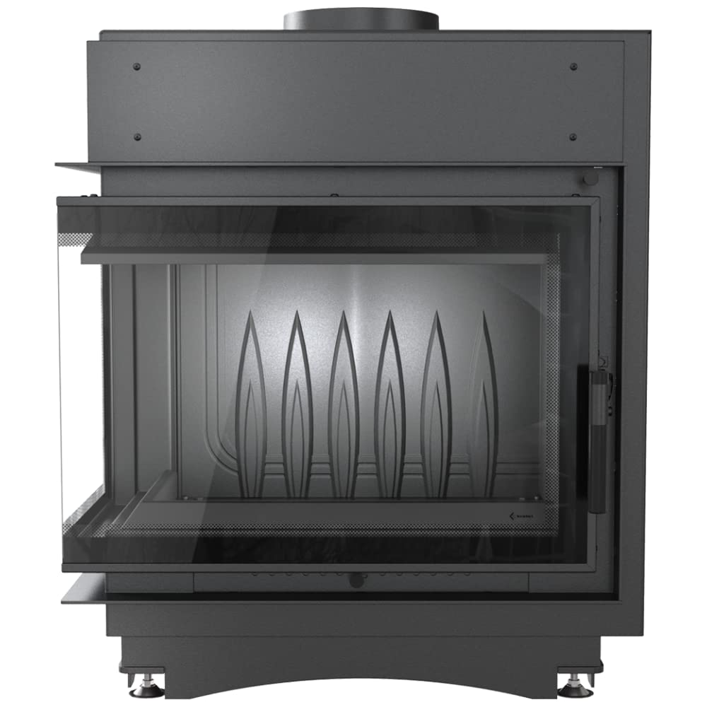 KRATKI Inserto per camino in ghisa a legna MAJA 8 kW Ø150 sinistro A 2 8 kW | Ghisa nero, efficienza 80,1%, classe A. Ecodesign, BImSchV 2.; combustione efficiente; basse emissioni; calore uniforme