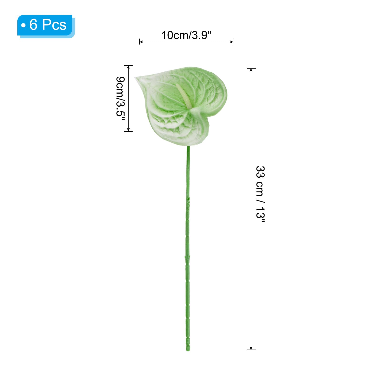 PATIKIL 13" Artificial Anthurium Lily Flowers - Image 2