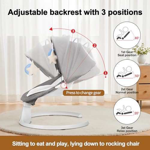 Baby Rocker and Swing with Bluetooth
