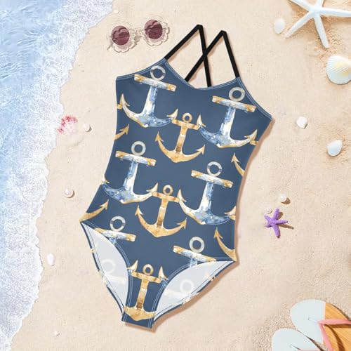 Image of Girls One Pieces Swimsuit Cute Beach Swimwear with Adjustable Strap 3-10 Years