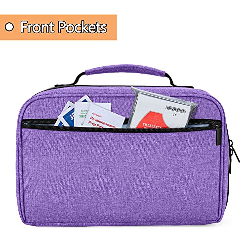 Image of Damero Stethoscope Carrying Case Holds 2 Stethoscopes and BP Cuffs, Purple