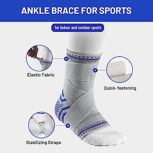 Tomshin Cinta elástica de suporte ajustável para tornozelo para proteção esportiva de ciclismo de ba