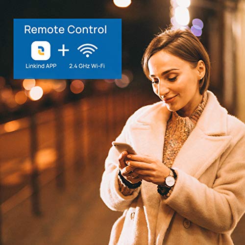 Linkind WiFi Smart LED Dimbare Vintage Gloeilamp ST64, 4.5W Edison Schroef E27 Licht, 350lm, Eekhoorn Cage, 2200K Zacht… - Afbeelding 6