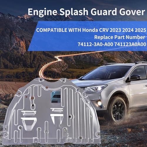 Image of Engine Splash Shield Guard Compatible with Honda CRV 2023 2024 2025, Engine Case Guard Under Car Shield Cover Replaces 74112-3A0-A00 741123A0A00
