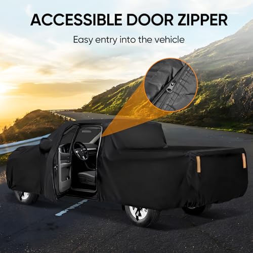 Image of Truck Cover Waterproof All Weather - Pickup Truck Car Cover Fit for Ford F150, Chevrolet Silverado 1500, Gmc Sierra, Ram 1500, Toyota Tundra (Length Up to 250 inch)