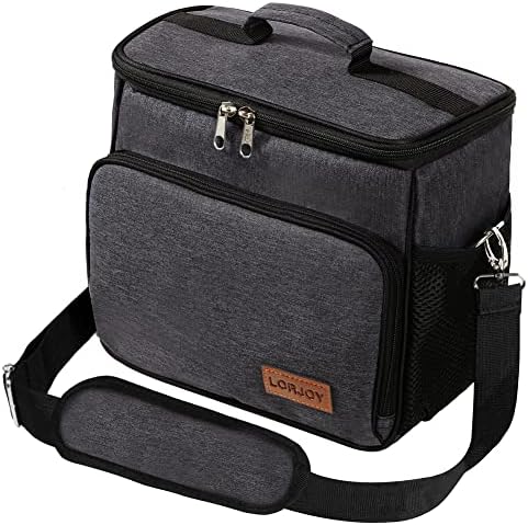 Insulated Lunch Box For Men Work Leakproof Lunch Bags For Adult With Shoulder Strap Reusable Freezable Lunchbox Women Cooler Tote Lunch Pail